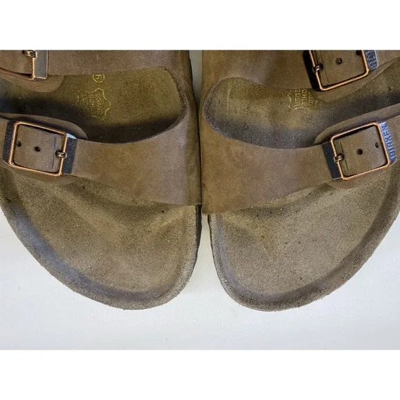 Birkenstock Florida Soft Footbed Nubuck Mocha Sandals Womens 11 Mens 9 Slip On - Picture 8 of 10